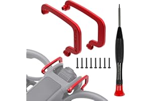 Hengrongshen Avata 2 Paraurti In Lega di Alluminio DJI Avata 2 Bumper con processo di Intaglio CNC, Drone DJI Avata 2 Accessori Anti Shock & Anti Collisione per Protezione Obiettivo & Gimbal (Rosso)