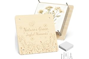 zunmial Large Flower Press Kit, 10 Layers 28 x 28 cm(11"x 11") DIY Wooden Flower Press Kit with Storage Bag and 20 Blotting Papers, for Adults, Kids and DIY Crafts Lovers