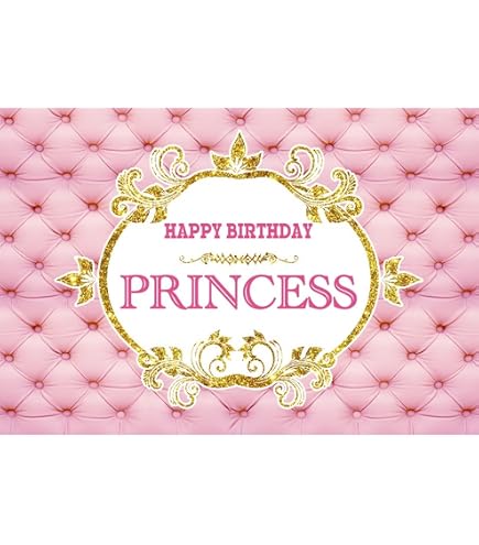 YongFoto Fondale Fotografico Vinile 2.2x1.5m – Festa Principessa E Corona Oro