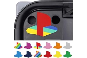 PlayVital Adesivo Logo Skin per ps5 Console Sticker Sottofondo Decal Vinile,Disc&Digital Edition,9 Colori&3 Stili retrò Classici(Non per ps5 Slim/Pro)