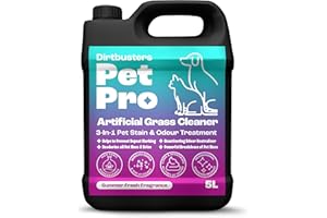 Dirtbusters Pet Pro Artificial Grass Cleaner (5L) For Dogs & Cats, 3-in-1 Clean, Remove Stains, Urine & Deodorise With Reactivating Odour Eliminator For Astro Turf & Fake Grass