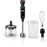 Bosch ErgoMixx &ndash; Hand Blender 1000 W, 12+1 Speed, Turbo, QuattroBlade, Chopper and Cup, Anthracite Black, MS61B6150
