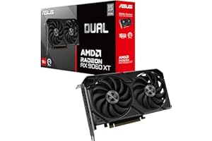 ASUS Dual Radeon RX 9060 XT 16GB GDDR6 Graphics Card (PCIe 5.0, HDMI 2.1b, DisplayPort 2.1a, 2.5-slot design, Axial-tech fan design, 0dB technology, and more)