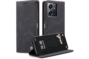 KZB Funda para Xiaomi Redmi Note 12 4G Cuero Premium Fundas con Tapa Libro Móvil Flip Case Protección Ranura Tarjeta Soporte Magnético Carcasa para Xiaomi Redmi Note 12 4G - Negro
