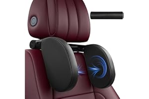 Dalephoric Poggiatesta Auto Bambini 360° Regolabile, Supporto Testa Seggiolino Auto in Memory Foam, Confortevole Supporto Della Testa e Collo, Cuscino da Viaggio per Bambini e Adulti, Nero