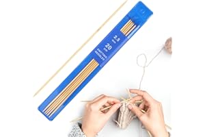 ‎COOPAY Coopay 5 Stück Bambus Nadelspiel 2,5 mm Stricknadeln Set, 20 cm Länge Stricknadeln für Socken, Schals, Mützen, Haustier, Pullover, Socken stricken für anfänger, Sockennadeln 2,5 mm
