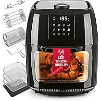 Friggitrice ad Aria 11L con Doppio Cestello (4+7L), Air Fryer XXL 2600W, Doppia Resistenza, 10 Programmi, Cottura Indipendente & Sync, Risultati Croccanti con Poco Olio, Touchscreen Digitale