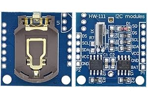 AYMBH Tiny RTC I2C DS1307 AT24C32 Real-Time Clock Module with 32K EEPROM Memory, CR2032 Battery not Included, Fully Assembled for Arduino, AVR, PIC, ARM, and 51 Microcontrollers