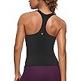 CRZ YOGA Butterluxe Workout Tank Tops for Women Built in Shelf Bras Padded - Racerback Athletic Spandex Yoga Camisole