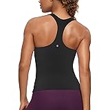 CRZ YOGA Butterluxe Canottiere da Allenamento da Donna con Parte Superiore Scollata sul Reggiseno