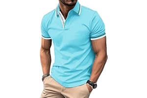 SwissWell Polo pour Homme Manches Courtes Golf Polo Léger été Chemises Respirantes T Shirt Séchage Rapide