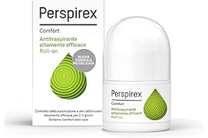 Perspirex Comfort Roll-on - Deodorante Antitraspirante Ascelle, Protezione Efficace Contro Sudori e Odori, Formula Senza Profumo, Adatto per Pelli Sensibili, Clinicamente Testato, Lunga Durata, 20ml