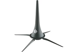 K&M 15222 Klarinettenständer Schwarz Kunststoff - Für A- und B-Klarinetten - Transport im Schalltrichter möglich