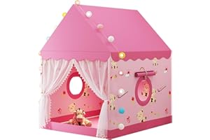 VANWARD Playhouse for Kids, Play house for kids outdoors & indoors, Soft Ventilated Spacious & Easy Setup, for Little Princes and Princesses (Pink)