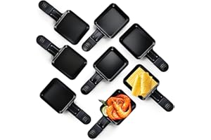 ‎HENGBO HengBO Raclette Pfännchen Mini Antihaftbeschichtet Pfännchen Für Raclette 8 Personnes Raclette Käse Eiern Service 18x8.5x1.5cm 8 Stück
