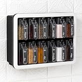 Self Adhesive Seasoning Set, 12-Piece, Spoon Lid, Sent with Tags Black and White