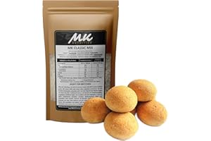 MK NUTRITION Keto Brötchen | 1,1g carbs - MK Classic Mix 600g für 18 Brötchen (1,1kg) Kohlenhydratarme Keto buns | 16 g Protein, 14g Faser | für Low Carb, Keto & Diabetiker