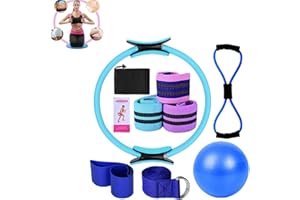 GENERIC Pilates Essentials Kit for Women,Better Me Pilates Kit,Pilates Rings Booty Bands Yoga Ball,Yoga Sets for Women - Complete Set of 11 Accessories,Pilates Equipment for Home Workouts