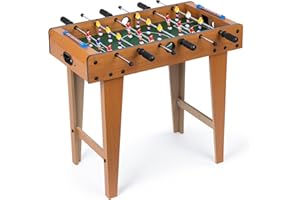 WICKED GIZMOS WG WICKED GIZMOS Table Football Game with Legs - Large Wooden Football Table Game w/ 2 Balls, 9 Players per Side - Classic Indoor & Outdoor Fun for Kids & Adults