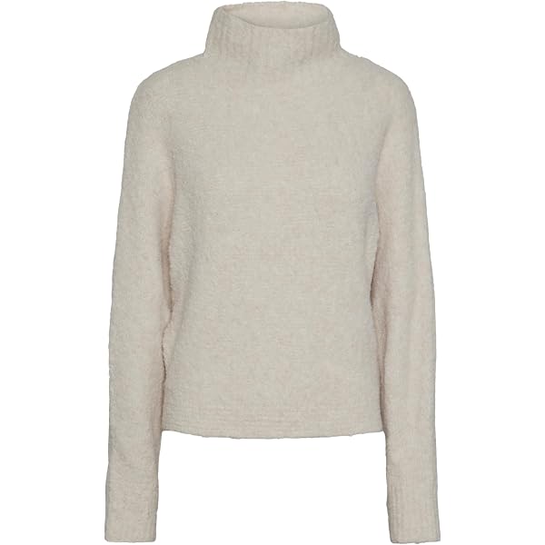 Pieces Maglione Donna A Girocollo Con Spacco - Modello Pcava LS O-Neck Slit Knit Noos - Colore Crockery, Taglia XL - 3