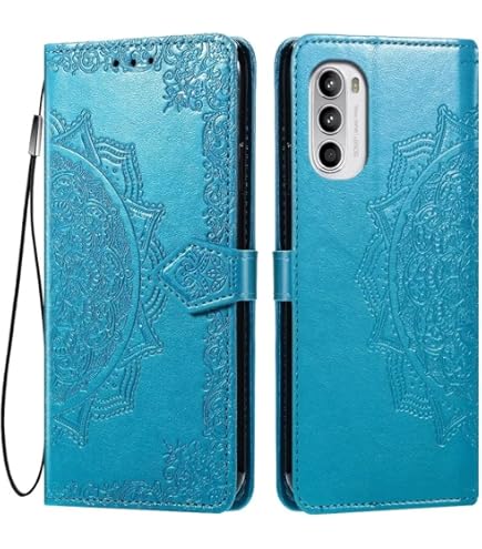 SEAHAI Cover per Motorola Moto G13 / Moto G23 Portafoglio, Custodia con Bella Foglie e Gatto in Rilievo Design in Pelle Custodia, Antiurto Case Custodia, Grigio