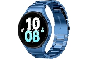 SUNDAREE Kompatybilny z bransoletą Galaxy Watch 5, Watch 4, Watch 6, czarny, bez przerwy, wymienny metalowy pasek do zegarka Samsung Galaxy Watch 5, 4, 6, 40 mm, 44 mm / 4 Classic 42 mm, 46 mm / 5 Pro