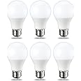 Amazon Basics LED E27 Edison Screw Bulb, 8.5W (equivalent to 60W), Warm White, Dimmable - Pack of 6