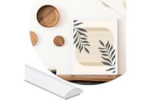 ZOWZOW 3M Peel and Stick Trim,Flexible Trim Molding for Backsplash Tile Edge, Self-Adhesive Wall Trim for Corner, Frame Decor White(Paintable)