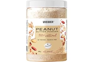 Weider Peanut Butter Powder (400g) 100% Cacahuètes naturelles en poudre, riche en Protéines, sans sucres ajoutés, sans huile de palme