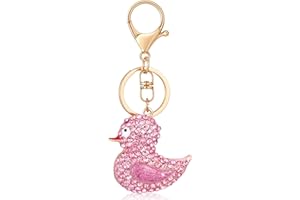 Wincredulous Duck Keychain Shiny Crystal Diamond Ducky Keychain Key Ring Gift for Duck Lover Party Women Purse