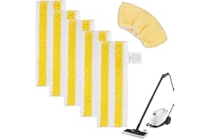 VAIGU:OA 6 Stück Universal Bodentuchset, Saugstarke Bodentücher für Kärcher easyfix SC 1, SC 2, SC 3, SC 4, SC 5 Dampfreiniger, 5 Bodendüse und 1 die Handdüse, Mikrofasertuch für alle Bodenarten