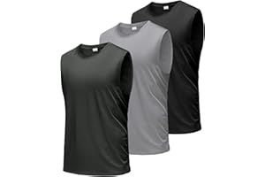 Boyzn Camiseta de tirantes para hombre, paquete de 3 unidades, para entrenamiento, fitness, culturismo, secado rápido, sin mangas, chaleco para hombre
