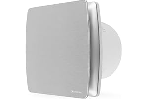 calimaero® BREEZE Aspiratore Bagno 150mm Con overrun e Valvola di non ritorno, Ventilatore da bagno con sensore di umidità, Efficienza energetica, Silenzioso, Plastica 18W, 240m³/h, 35db, Ipx4,