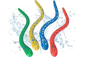 Jiuhao Diving Toys for Kids, 4 Pcs Summer Fun Swimming Pool Dive Toy Snake, Underwater Training Toys Diving Games Children's Gifts