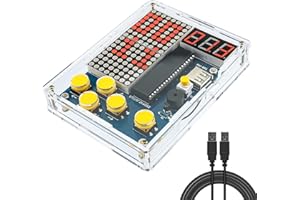 Seamuing Consola de Juegos de Bricolaje Kit de Práctica de Soldadura de Mano Juegos Clásicos Con Luz y Estuche Para STEM School Education Friends Build Your Own Games Console