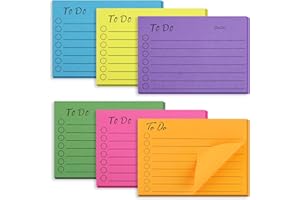 HOINY 300 Sheets Pastel Sticky Notes, Small Lined To-Do List Sticky Notes for School & Office