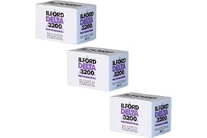 Ilford 1887710 DELTA 3200 Professional, Black and White Print Film, 135 (35 mm), ISO 3200, 36 Exposures (3 Pack)