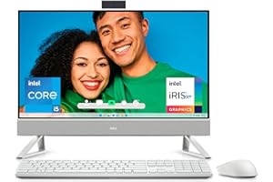 Dell Inspiron 27'' 7730 Ordinateur de Bureau Tout-en-Un 27'' FHD, Intel Core i5-1334U, 16 GB RAM, 512 GB SSD, Graphique Intel Iris XE, Windows 11 Home - Clavier Français AZERTY, Blanc