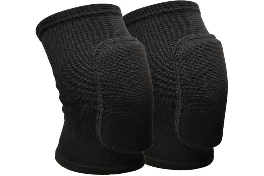 xingjieyun Anti slip sponge,soft and breathable men's,women's,girls',and children's knee pads suitable for sports scenes such as volleyball,dance,yoga,wrestling,running,cycling,etc (Black, S)