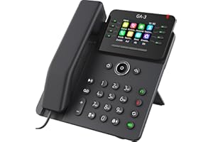 GEQUDIO GA-3 Telefon mit Anrufbeantworter - Schnurgebundenes Festnetztelefon Freisprechfunktion & Farbdisplay - Deutsche Anleitung für Router TAE oder FON Anschluss [Deutsche Version]