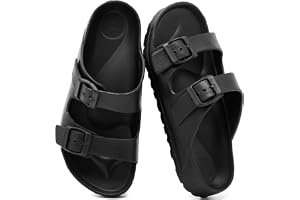 Foinledr Bekväma sandaler för kvinnor med justerbart spänne, halkfria sommartofflor för män, unisex mjuka tofflor, Casual Eva