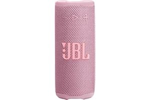 JBL Grip, Enceinte Bluetooth compacte, AI Sound Boost, étanche et resistante à la poussière IP68, éclairage d’Ambiance, 14 h d’autonomie, Connexion Multi-Enceintes Auracast, app JBL Portable, Rose