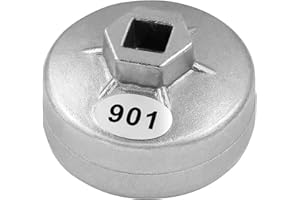 Road Passion Llave de filtro de aceite de tapa 901, herramientas de extracción de filtro de aceite de accionamiento cuadrado de 1/2 ", llave de tubo de filtro, herramienta de mano