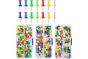 Kesote 300 Puntine per Lavagna Sughero Colorate Puntine da Disegno Chiodini di Mappa e e Bacheca di Sughero