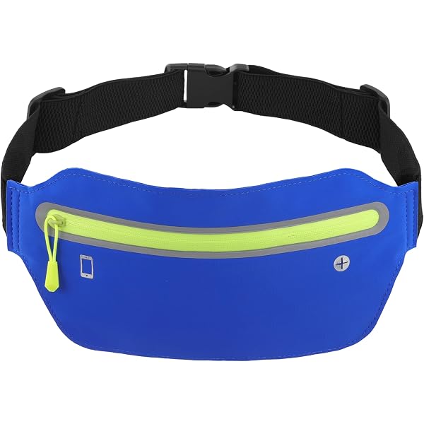 Ceinture De Course JIMKAN – Étanche, Ultra-Légère, Réglable De 65 à 105 Cm, Trou Pour Écouteurs, Réfléchissante, Pour Smartphone Jusqu’à 17,8 Cm