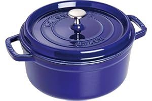 STAUB Cocotte en Fonte, Ronde, Ø 26 cm, 5 L, Bleu Intense
