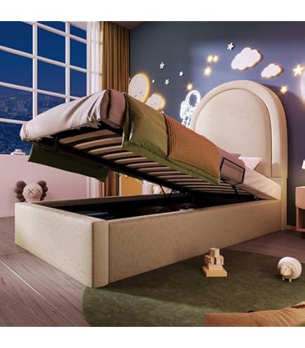 Lit Simple Cadre De Lit 90 X 200cm Avec Fonction De Chargement USB Type-C,Tête De Lit Rembourrée