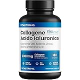 COLLAGENE IDROLIZZATO 2000MG Vitastrong - COLLinstant® Collagene e Acido Ialuronico con Biotina, Coenzima Q10, Zinco, Selenio