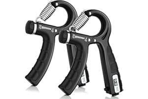 AUOKAI Hand Grip, Ejercitador de Manos Ajustable de 5-60kg, Fortalecedores de Mano para Entrenar el Agarre, la Fuerza de Los Dedos, la Muñeca, el Antebrazos Fortalecer