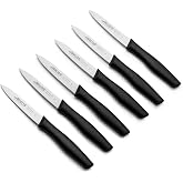 Arcos Set of 6 Stainless Steel Peeling Knives 100 mm | Kitchen Paring Knife Set with Polypropylene Handle Dishwasher Safe Nov